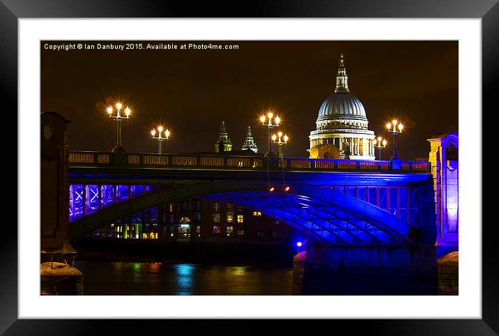  St Paul's behind Southwark bridge Framed Mounted Print by Ian Danbury