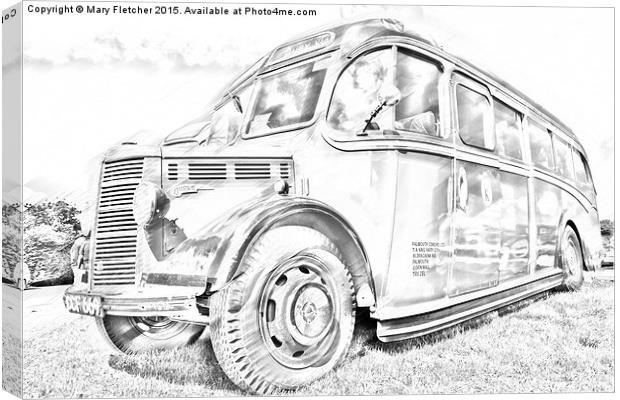  Old Fashioned Bus Canvas Print by Mary Fletcher