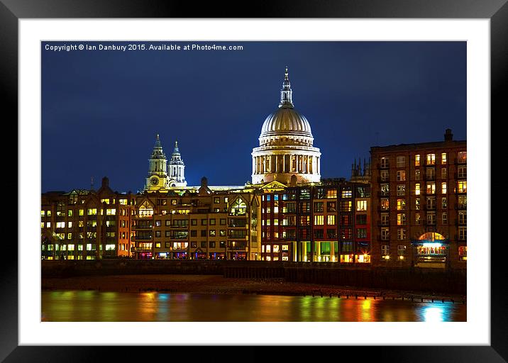  St Paul's Cathedral from the Southbank Framed Mounted Print by Ian Danbury
