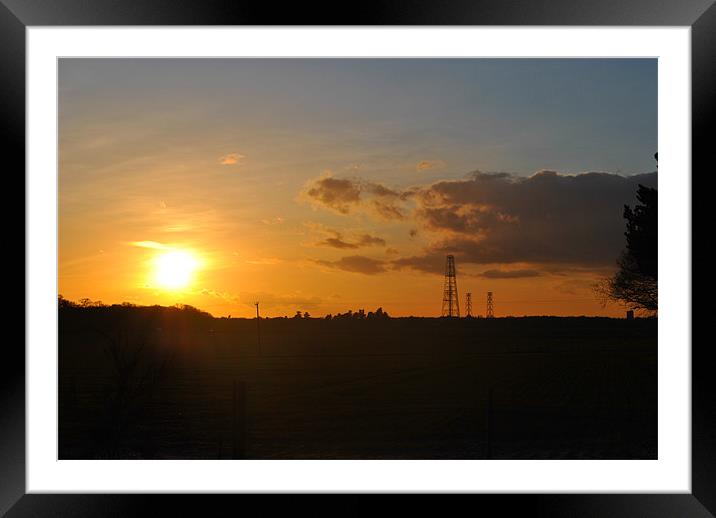 Sundown in Suffolk Framed Mounted Print by Ben Tasker