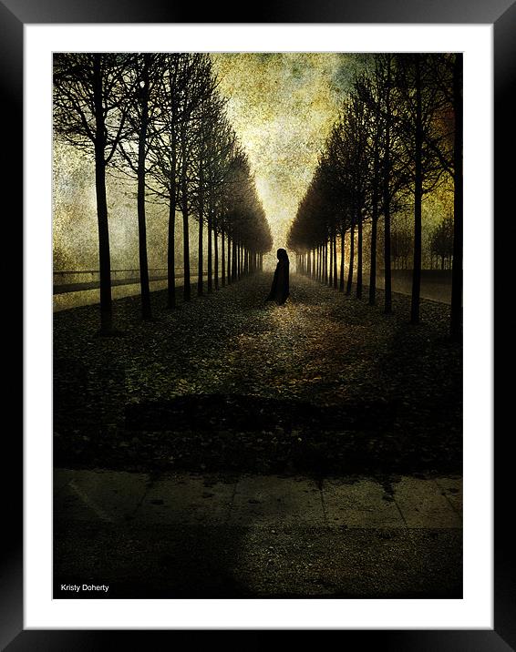 Deaths walk Framed Mounted Print by kristy doherty