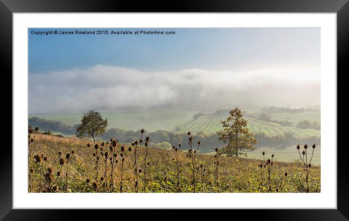  Foggy View from Holly Hill Framed Mounted Print by James Rowland