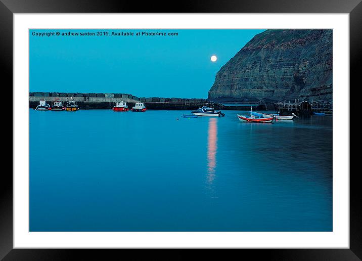  YORKSHIRE MOON Framed Mounted Print by andrew saxton