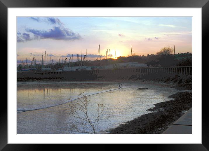 Sunset on the River Framed Mounted Print by Ben Tasker