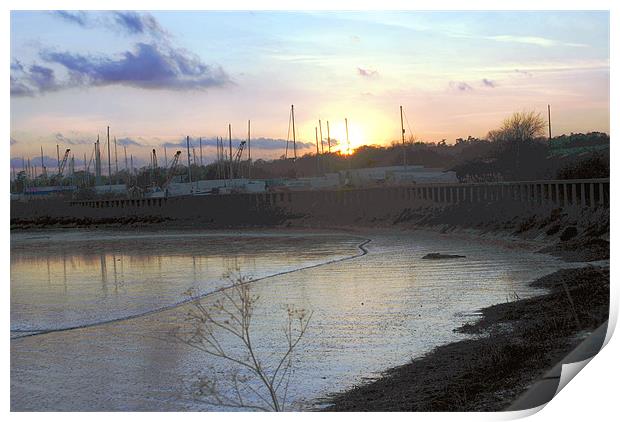 Sunset on the River Print by Ben Tasker