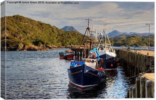 A Highland Harbour Canvas Print by Jamie Green