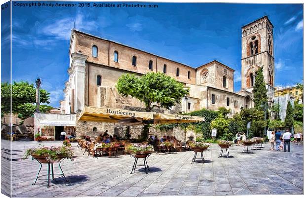  Piazza Duomo Ravello Italy Canvas Print by Andy Anderson