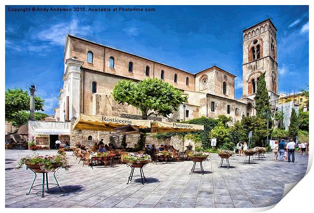  Piazza Duomo Ravello Italy Print by Andy Anderson