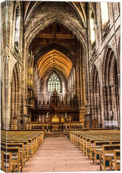  Chester Cathedral  Canvas Print by Chris Evans