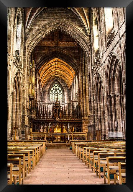  Chester Cathedral  Framed Print by Chris Evans
