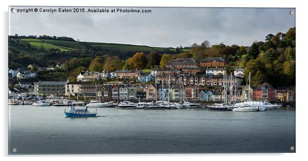  Dart Marina, Dartmouth, Devon Acrylic by Carolyn Eaton