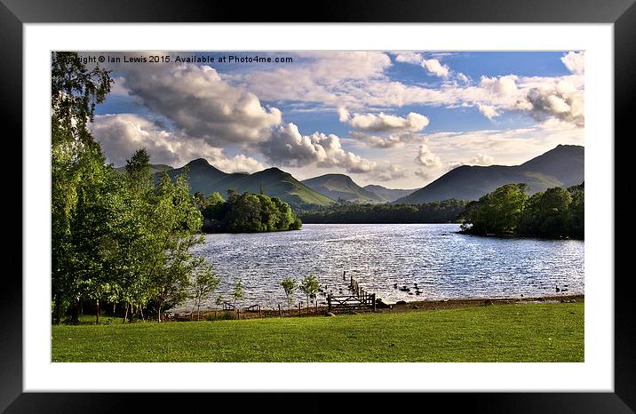 Majestic Derwentwater View Framed Mounted Print by Ian Lewis