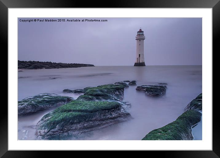 Standing in the sea Framed Mounted Print by Paul Madden