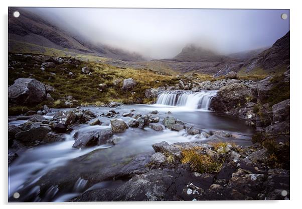  Glen Brittle waterfall Acrylic by adam rumble