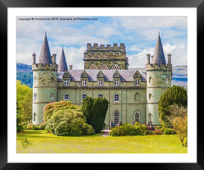  Imposing Inverary Castle Framed Mounted Print by Chris Archer