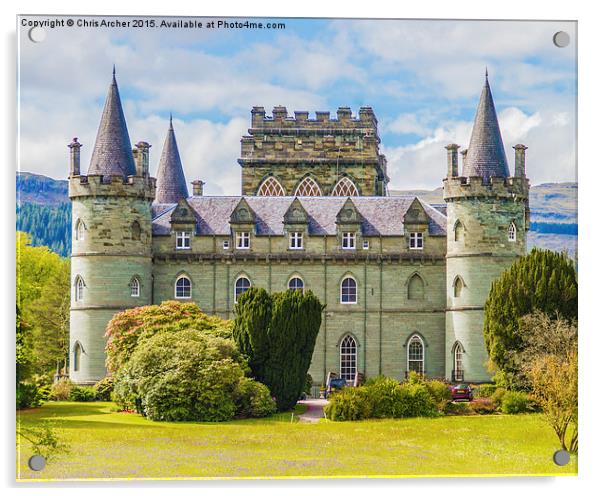  Imposing Inverary Castle Acrylic by Chris Archer