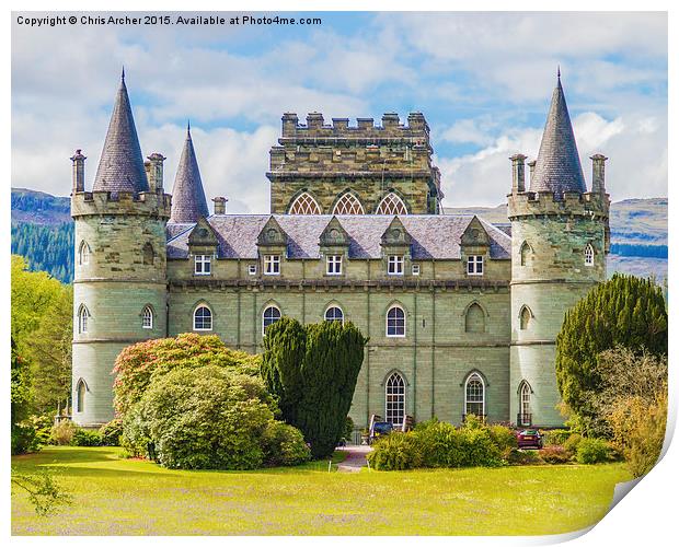  Imposing Inverary Castle Print by Chris Archer