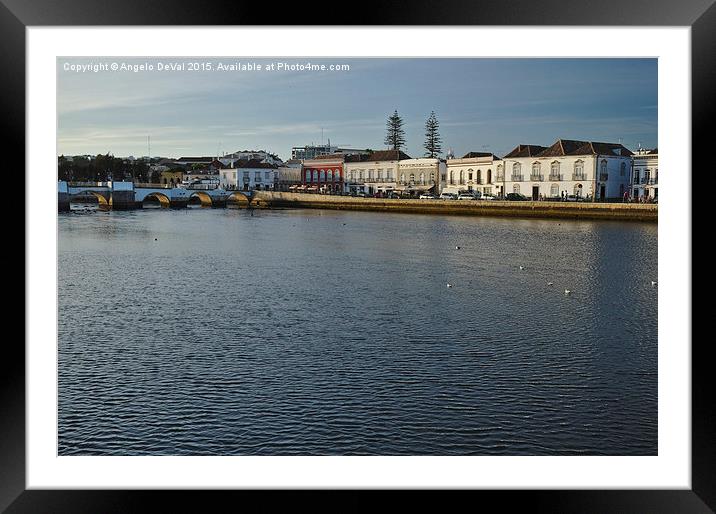 Tavira City and River  Framed Mounted Print by Angelo DeVal