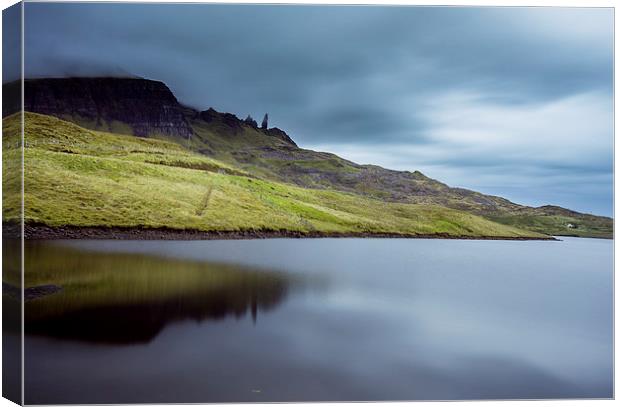  Old man of storr reflection Canvas Print by adam rumble