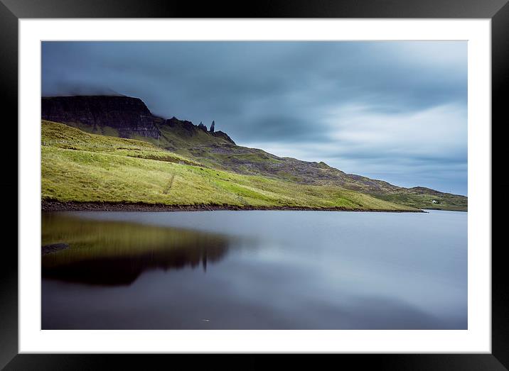  Old man of storr reflection Framed Mounted Print by adam rumble