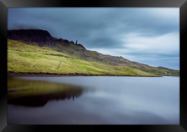  Old man of storr reflection Framed Print by adam rumble