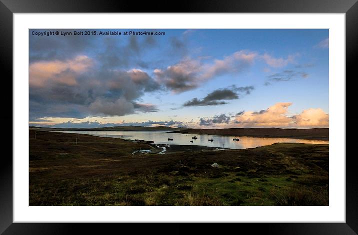  Evening Light in the Shetland Isles Framed Mounted Print by Lynn Bolt