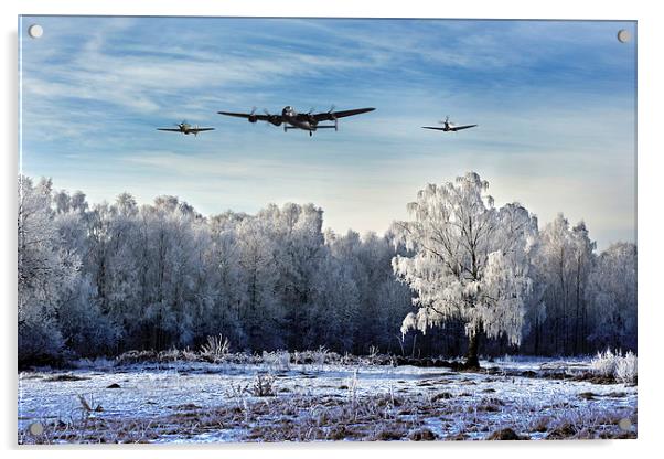 Wartime Winter Acrylic by J Biggadike