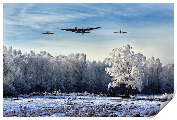 Wartime Winter Print by J Biggadike