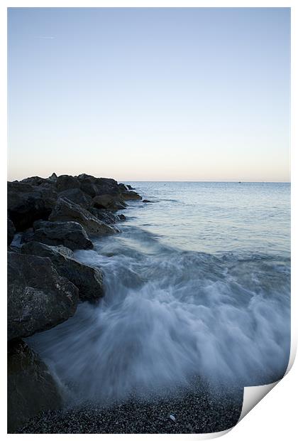 Levanto Beach, Liguria, Italy Print by Ian Middleton