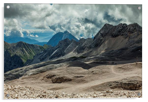  From the Zugspitze Acrylic by Peter Stuart