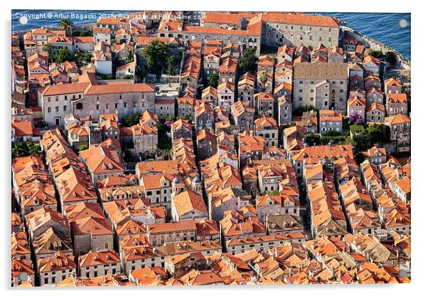 Dubrovnik Old City Acrylic by Artur Bogacki