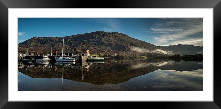 Glenridding Pier, Cumbria Framed Mounted Print by Dave Hudspeth Landscape Photography