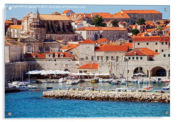 Dubrovnik Old City Acrylic by Artur Bogacki