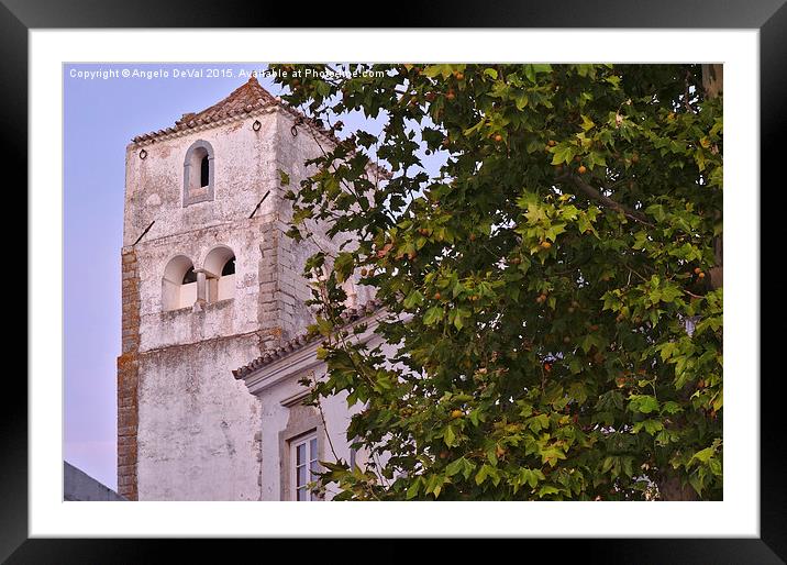 Church Tower and Tree  Framed Mounted Print by Angelo DeVal