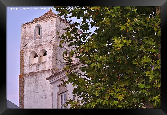 Church Tower and Tree  Framed Print by Angelo DeVal
