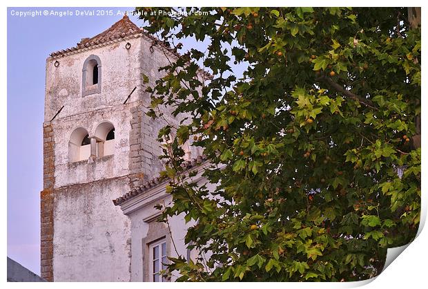 Church Tower and Tree  Print by Angelo DeVal