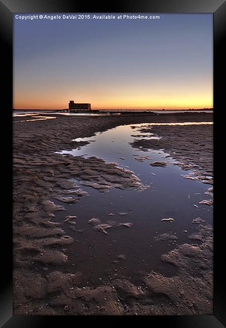 Old Lifesavers building at Twilight  Framed Print by Angelo DeVal