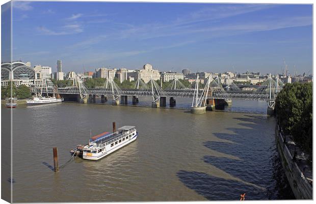  Jubilee Bridges from London Eye  Canvas Print by Tony Murtagh