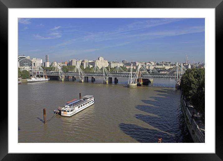  Jubilee Bridges from London Eye  Framed Mounted Print by Tony Murtagh