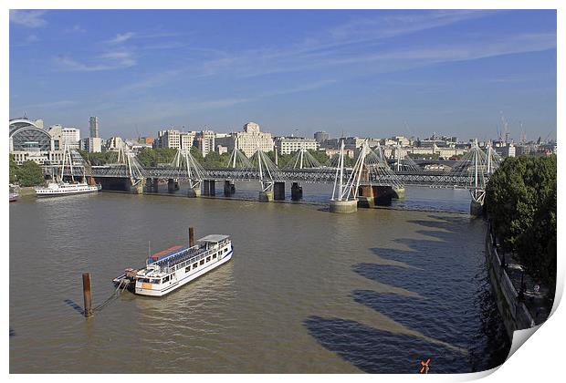  Jubilee Bridges from London Eye  Print by Tony Murtagh