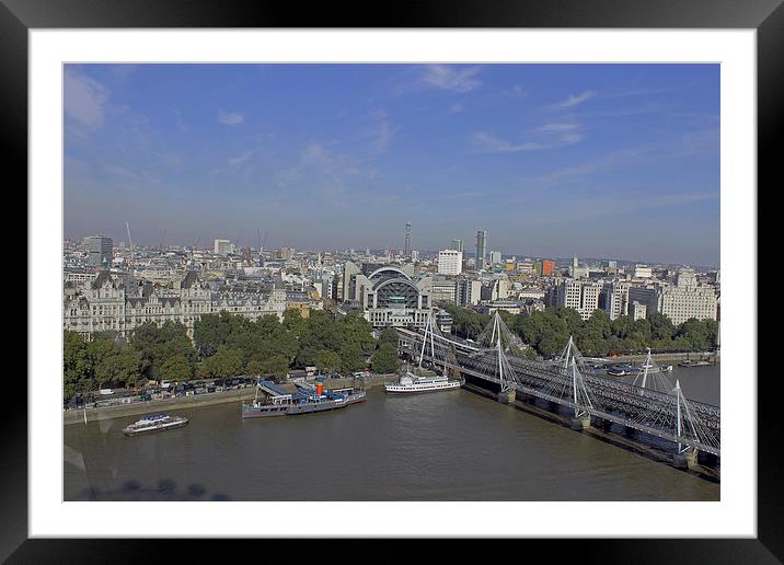  Charing Cross from London Eye Framed Mounted Print by Tony Murtagh