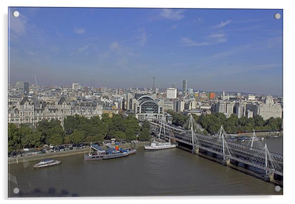  Charing Cross from London Eye Acrylic by Tony Murtagh