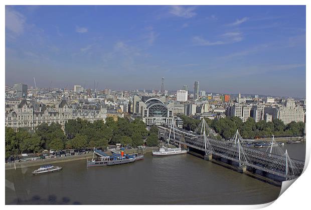  Charing Cross from London Eye Print by Tony Murtagh