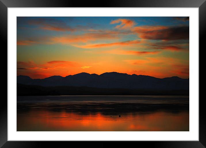  Loch Eil sunset Framed Mounted Print by Peter Stuart