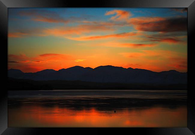  Loch Eil sunset Framed Print by Peter Stuart