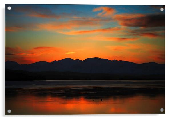  Loch Eil sunset Acrylic by Peter Stuart