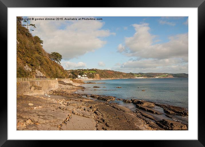  A Sea View near Saundersfoot near Tenby in Pembro Framed Mounted Print by Gordon Dimmer