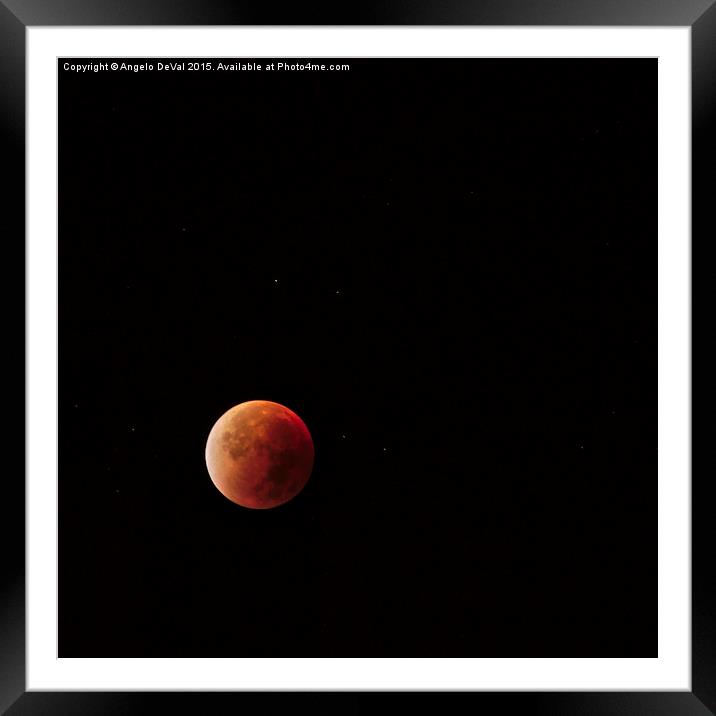 Blood Moon  Framed Mounted Print by Angelo DeVal
