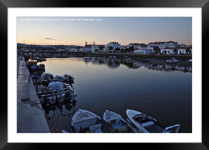 End of the Day in Tavira  Framed Mounted Print by Angelo DeVal