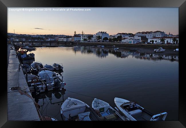 End of the Day in Tavira  Framed Print by Angelo DeVal